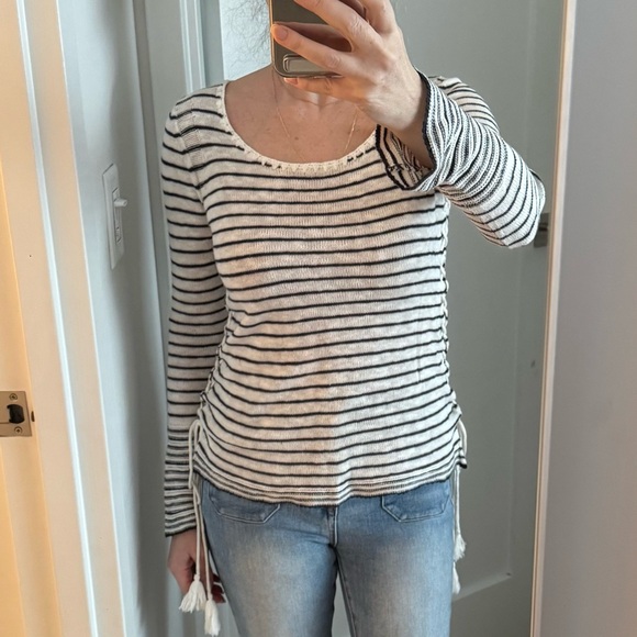 Calypso striped cotton sweater, XS - Picture 1 of 8